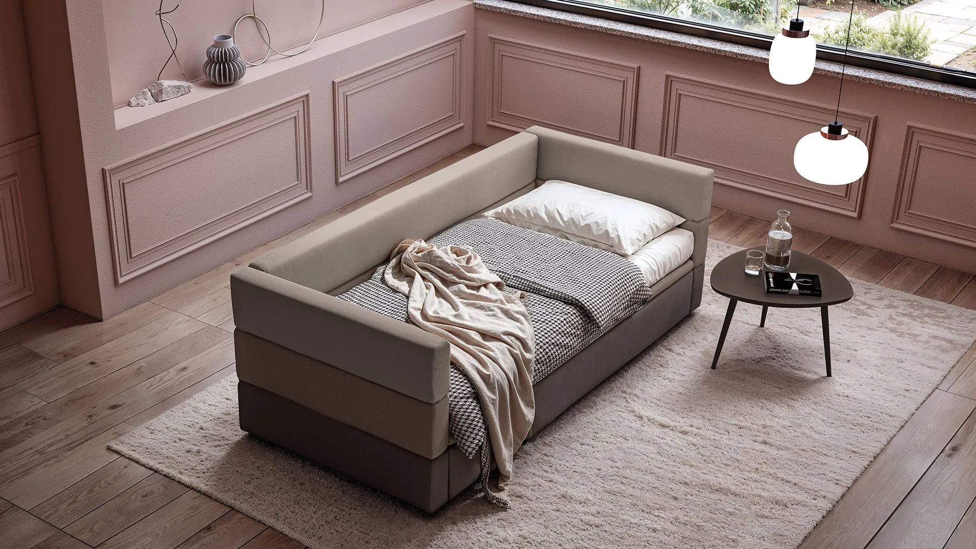 Tarek sofa with ready single bed