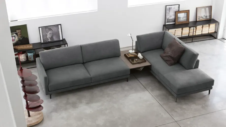 Corner sofa with built-in Bart coffee table